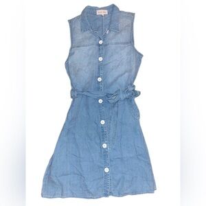 REVOLVE X Bella Dahl Denim belted Button dress size Medium